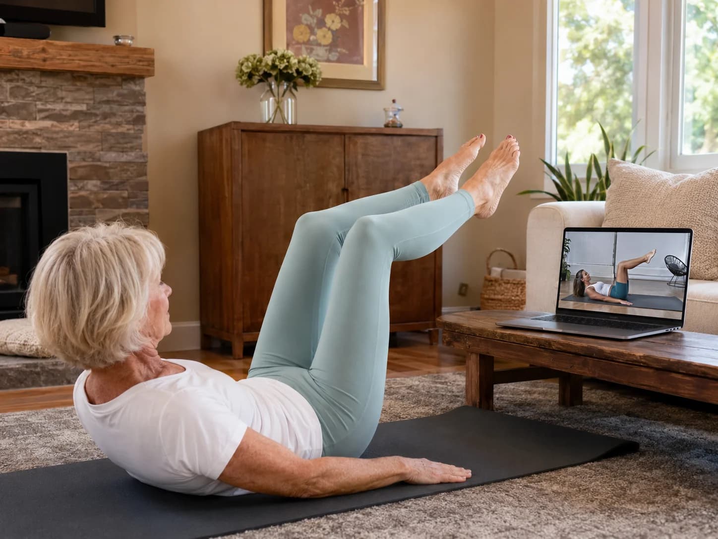 Virtual physical therapy appointment delivered over a video call