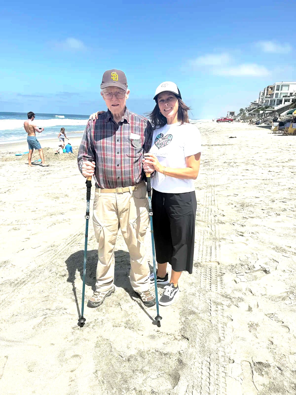 An older adult moving confidently after training